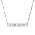"Last July" Horizontal Bar Necklace