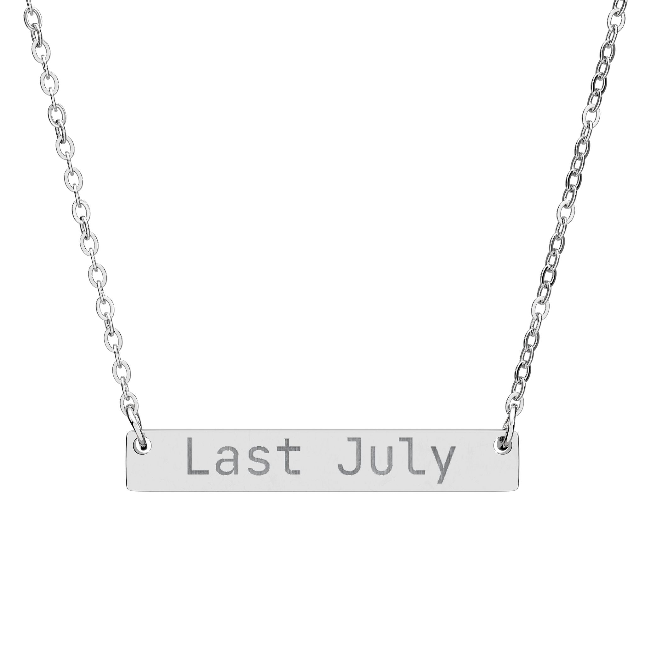 "Last July" Horizontal Bar Necklace