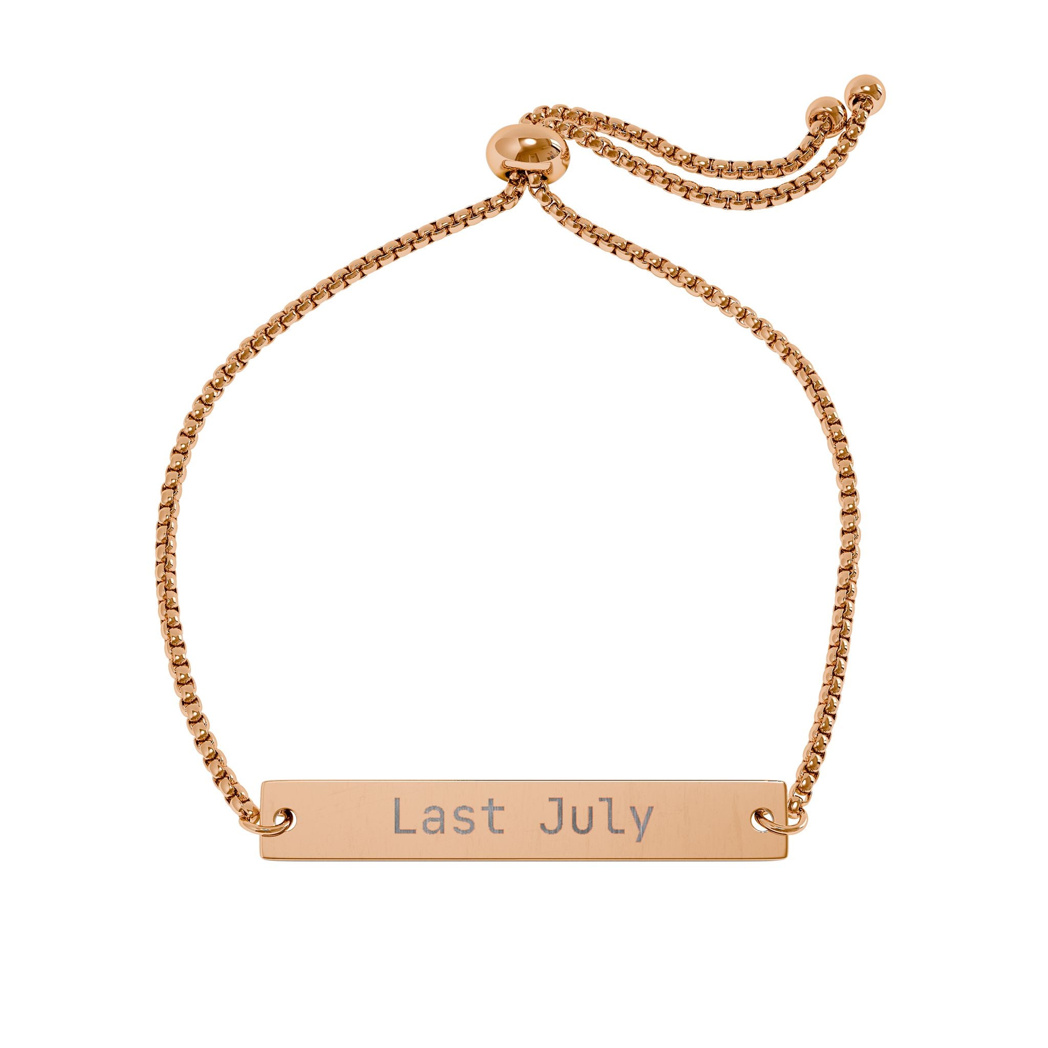 "Last July" Flat Bar Bracelet