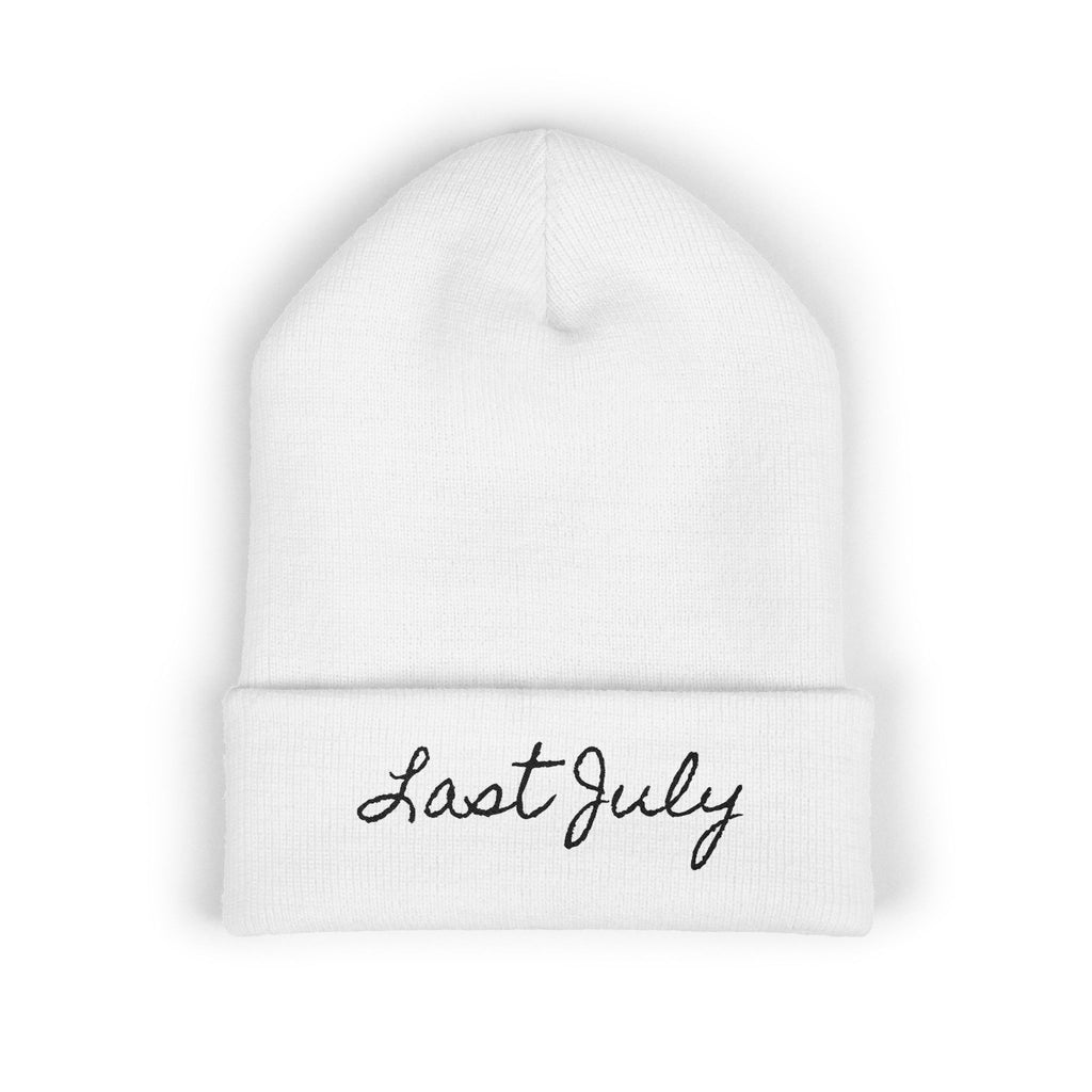 "Last July" White Beanie