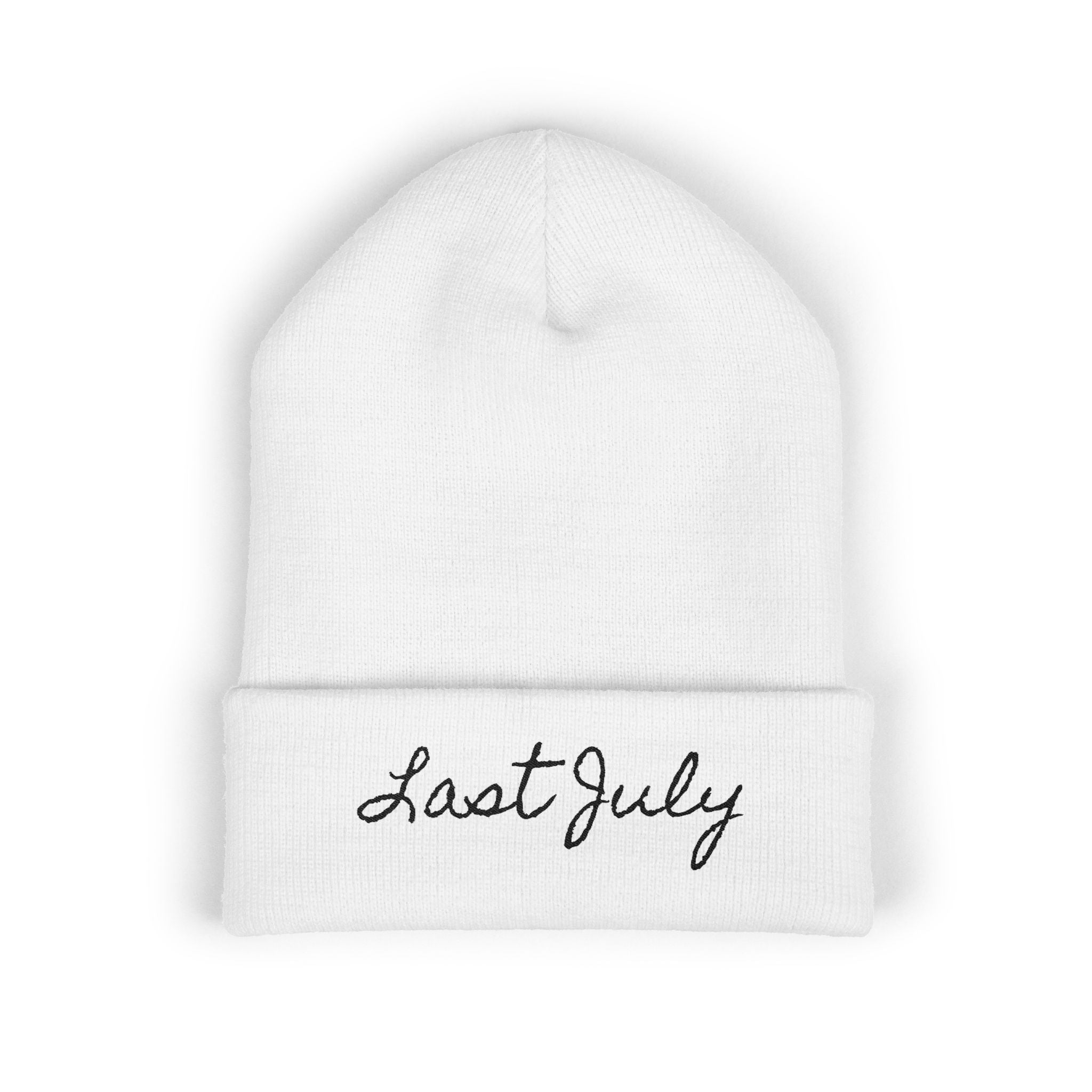 "Last July" White Beanie