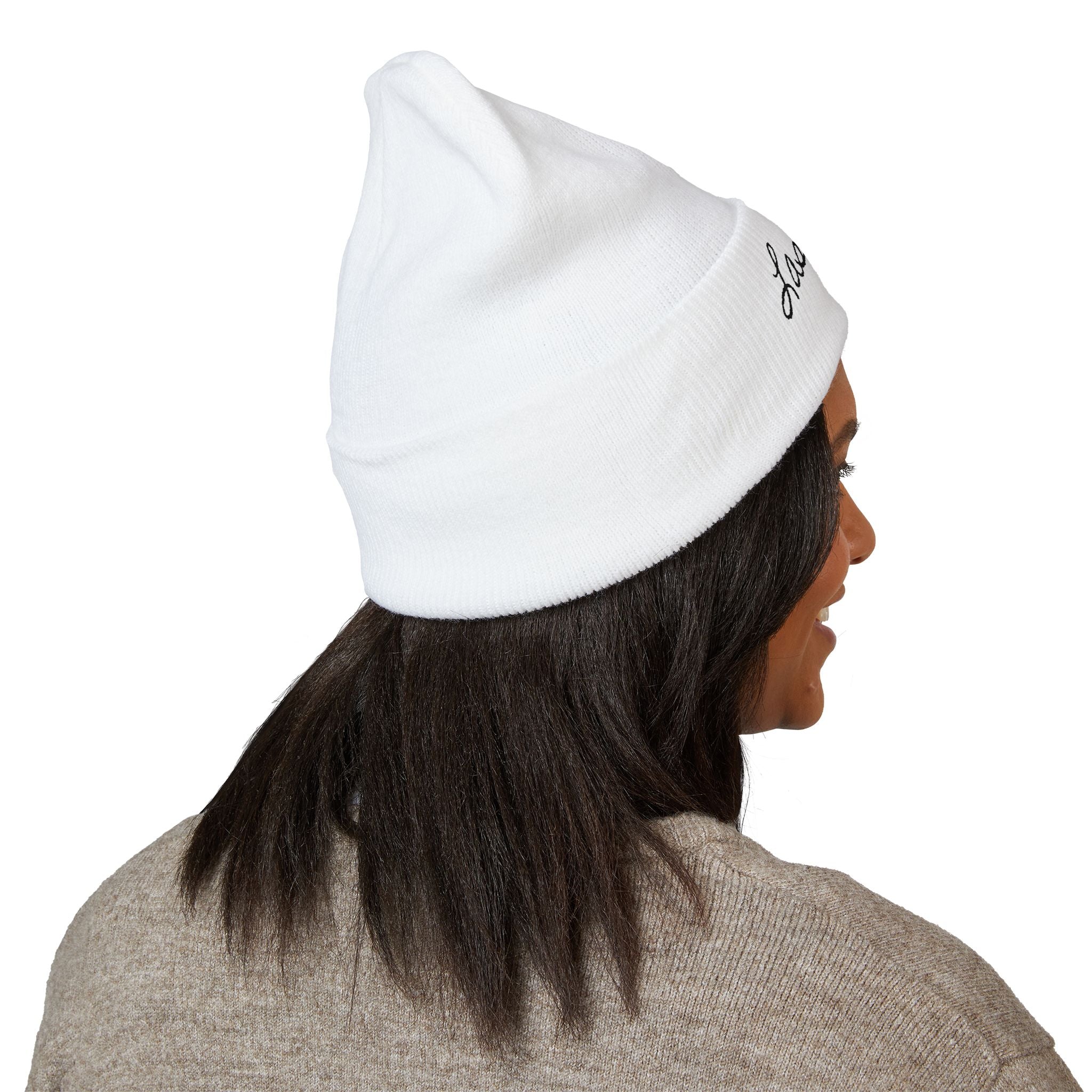 "Last July" White Beanie